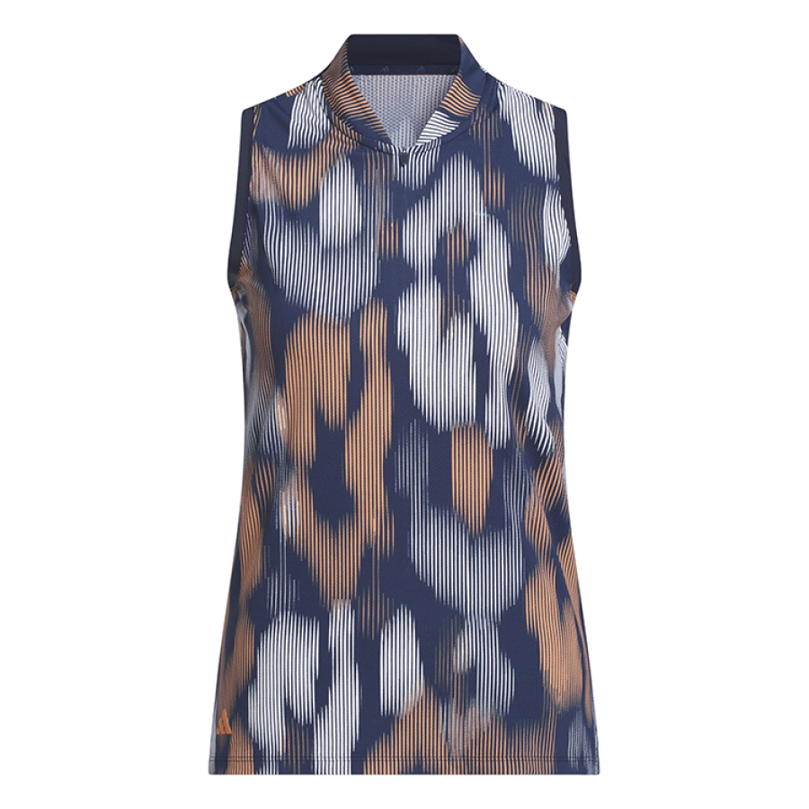 Adidas Ladies Ultimate365 Tour Printed Sleeveless Polo